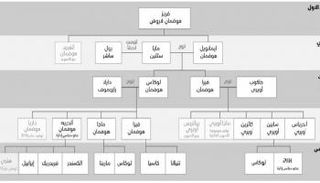 تسلسل العائلة بشركة روش عبر 5 أجيال - المصدر مجلة بيلانز  وسجل إيداعات الشركة