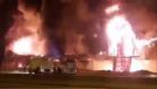 انفجار وحريق في الشركة السورية للغاز بحمص