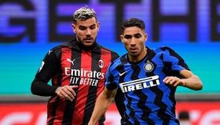 حكيمي في ديربي ميلانو