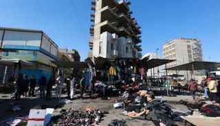 تصوير من كاميرا مراقبة لتفجير ساحة الطيران ببغداد