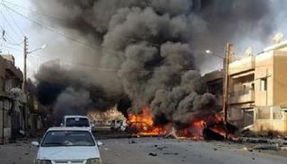 آثار أحد الانفجارات في سوريا- أرشيفية