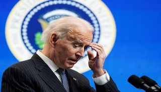 الرئيس الأمريكي جو بايدن خلال المؤتمر الصحفي اليوم