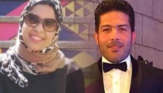 الفنان المصري ياسر فرج وزوجته