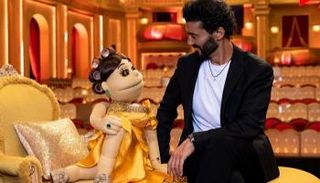 الفنان خالد النبوي مع"أبلة فاهيتا"