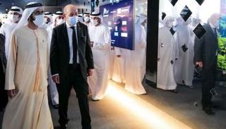 الشيخ محمد بن راشد آل مكتوم ووزير خارجية فرنسا جان إيف لودريان