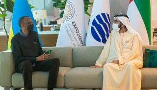 جانب من لقاء الشيخ محمد بن راشد آل مكتوم وبول كاغامي