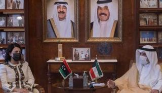 وزيرة الخارجية الليبية ونظيرها الكويتي 