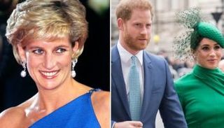 الأمير هاري وميجان ماركل ووالدته الراحلة الأميرة ديانا