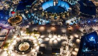 شلالات إكسبو.. تحفة آسرة لزوار المعرض العالمي