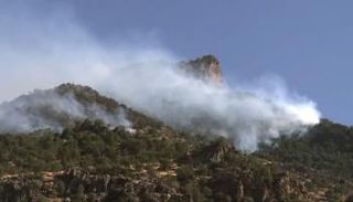 دخان متصاعد جراء قصف تركي لشمال العراق - إرشيفية