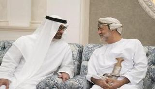 الشيخ محمد بن زايد آل نهيان والسلطان هيثم بن طارق خلال لقاء سابق