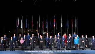 قادة الاتحاد الأوروبي في قلعة بردو بسلوفينيا- ا  ف ب