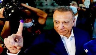رئيس الوزراء العراقي مصطفى الكاظمي بعد الإدلاء بصوته
