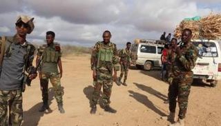 عناصر الجيش الصومالي خلال العمليات ضد حركة الشباب