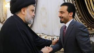 الحلبوسي والصدر في لقاء سابق