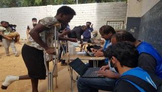 لاجئين أفارقة في ليبيا 