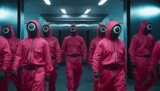 مشهد من مسلسل لعبة الحبار