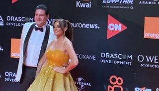 بشرى مع زوجها في الجونة السينمائي