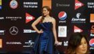 مهرجان الجونة.. إطلالة زرقاء جذابة لنسرين طافش في مهرجان الجونة (صور)