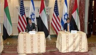 الشيخ عبدالله بن زايد آل نهيان خلال لقاء نظيريه الأمريكي