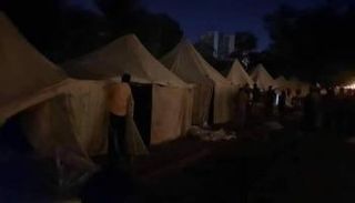 خيام المعتصمين أمام مقر الحكومة السودانية