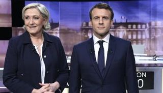 ماكرون ولوبان في مناظرة عام 2017- أرشيفية