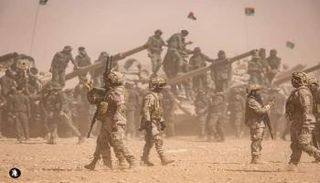 جانب من تدريب الجيش الليبي بالذخيرة الحية