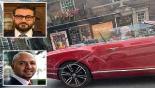  سادات نادري ومهيب حمد الله خلال قيادة السيارة