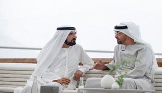الشيخ محمد بن راشد آل مكتوم والشيخ محمد بن زايد آل نهيان