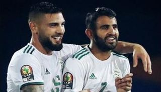 رياض محرز وأندي ديلور في منتخب الجزائر 