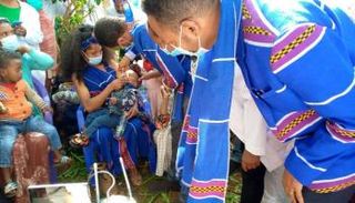 جانب من حملة التطعيم ضد شلل الأطفال بإثيوبيا