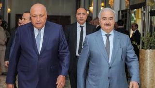 شكري وحفتر في بنغازي