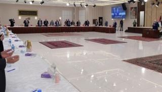 جانب من اجتماع القيادة الفلسطينية