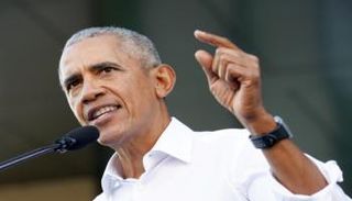 جانب من مشاركة أوباما في الفعالية الانتخابية