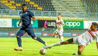 من مباراة الزمالك ضد إنبي في الدوري المصري