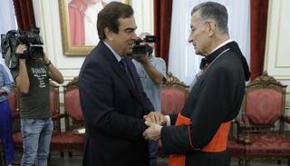 البطريرك الراعي خلال لقاء جورج قرداحي