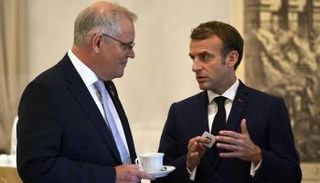 ماكرون مع رئيس وزراء أستراليا