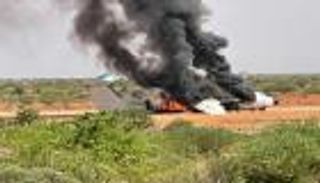 احتراق طائرة شحن بمطار دولو جنوب الصومال