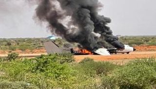 النيران التهمت الطائرة