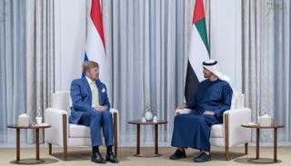 الشيخ محمد بن زايد آل نهيان يستقبل ملك هولندا
