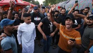 اعتصام أنصار القوى الولائية الخاسرة قرب المنطقة الرئاسية ببغداد