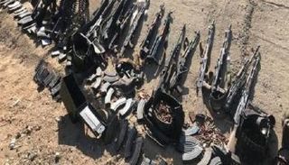 جانب من الأسلحة المضبوطة