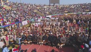 جانب من حشود شعب السيداما دعما للحكومة 