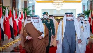 الشيخ محمد بن زايد آل نهيان ووالأمير سلمان بن حمد آل خليفة.