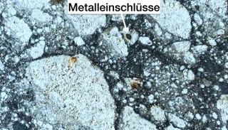 كريات معدنية مرئية في عينة أبولو المأخوذة من القمر