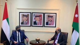 الصفدي يستقبل الشيخ عبدالله بن زايد آل نهيان