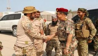 لقاء سابق بين عسكريين سعوديين ويمنيين في عدن