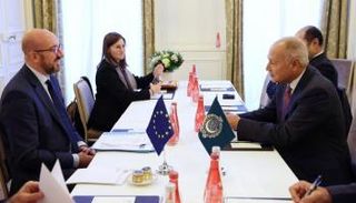 الأمين العام للجامعة العربية ورئيس المجلس الأوروبي