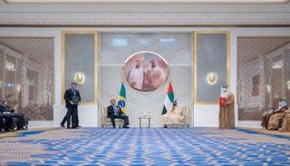 جانب من لقاء الشيخ محمد بن راشد مع رئيس البرازيل