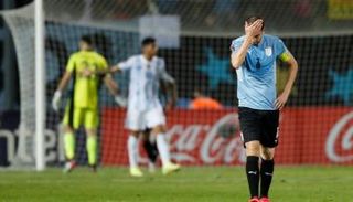 من مباراة الأرجنتين وأوروجواي